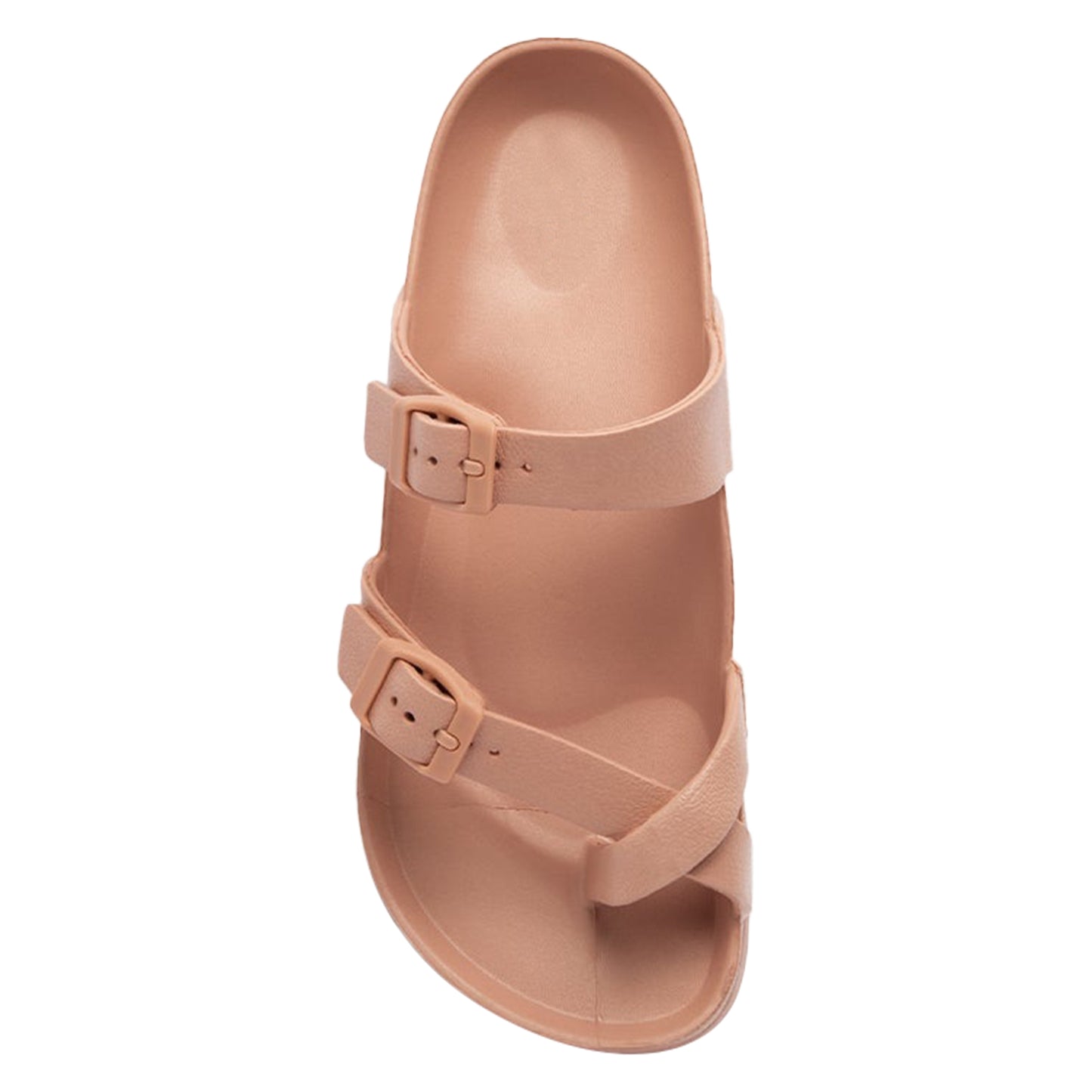 SOBEYO Women's Strappy Platform Sandals Ring Toe Double Buckles Red