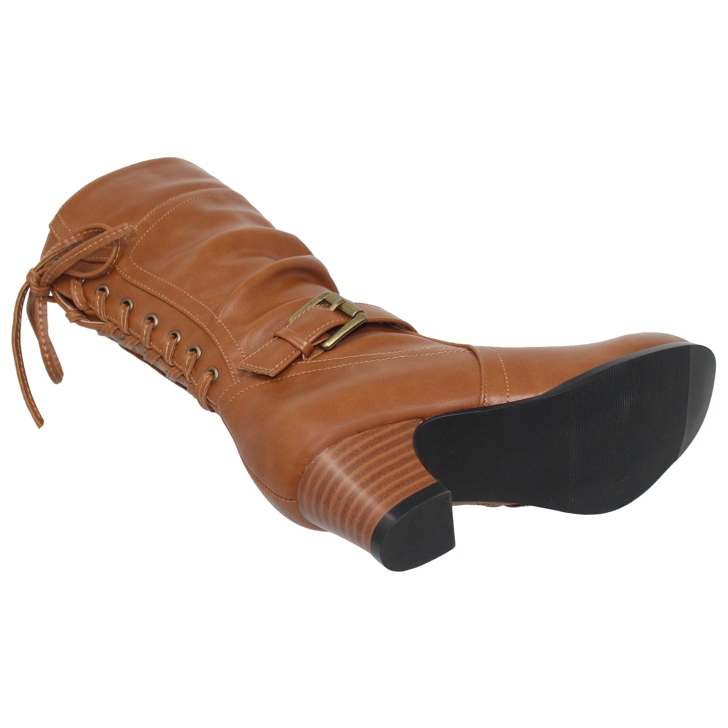 Toddler & Youth Lace Up Heeled Mid Calf Boot