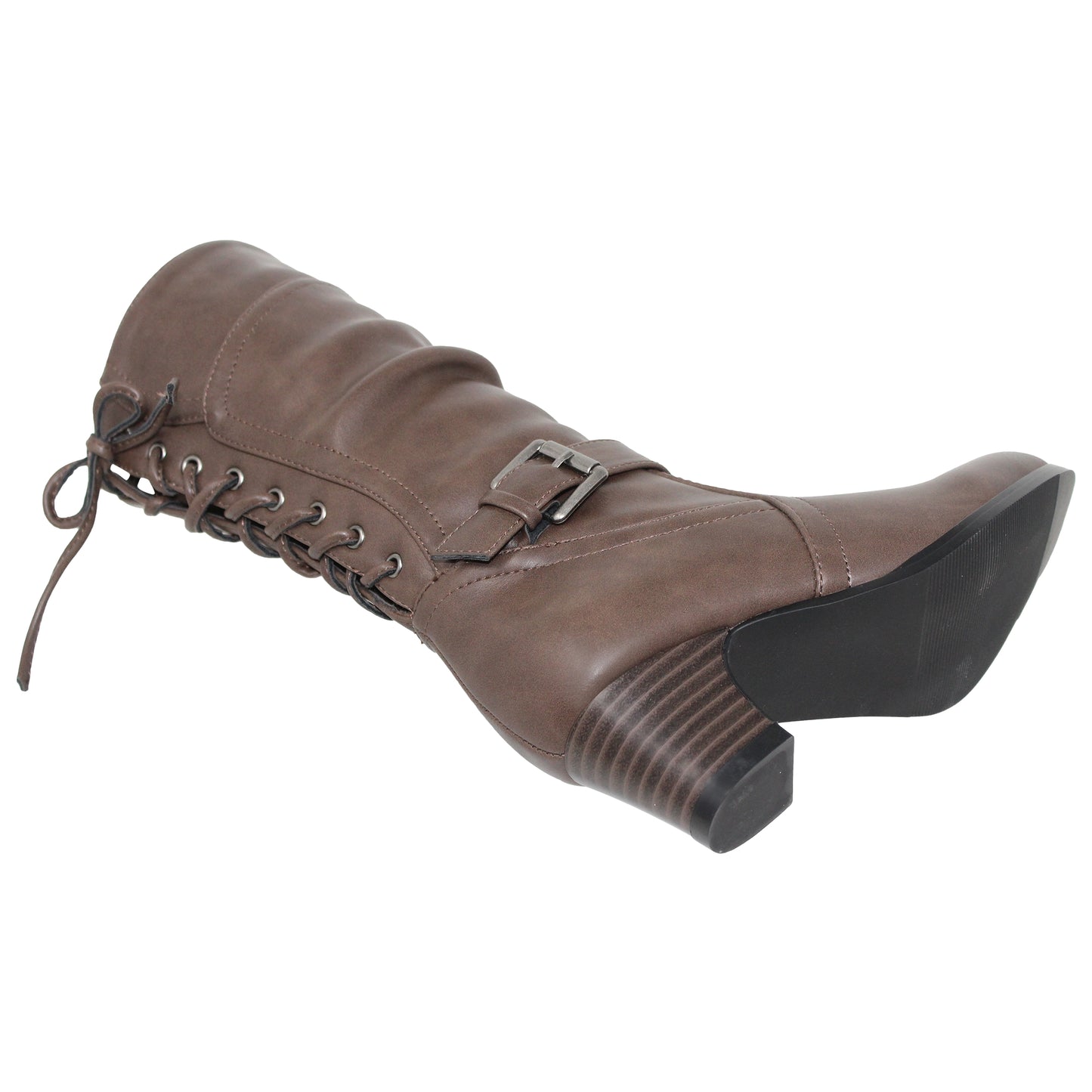 Toddler & Youth Lace Up Heeled Mid Calf Boot