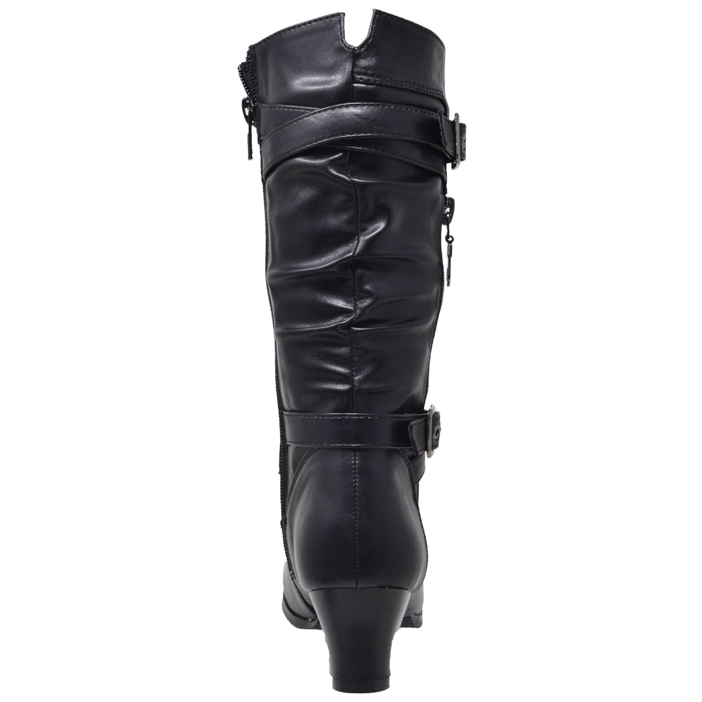 Toddler & Youth Zipper Trim Heeled Mid Calf Boot