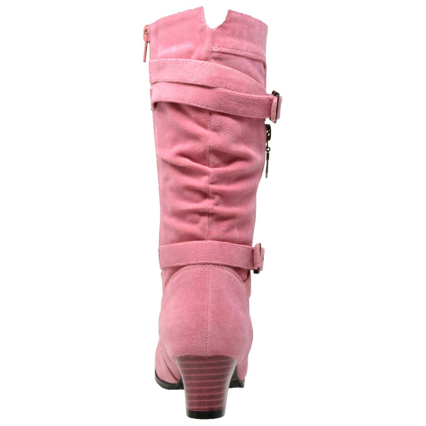 Toddler & Youth Zipper Trim Heeled Mid Calf Boot