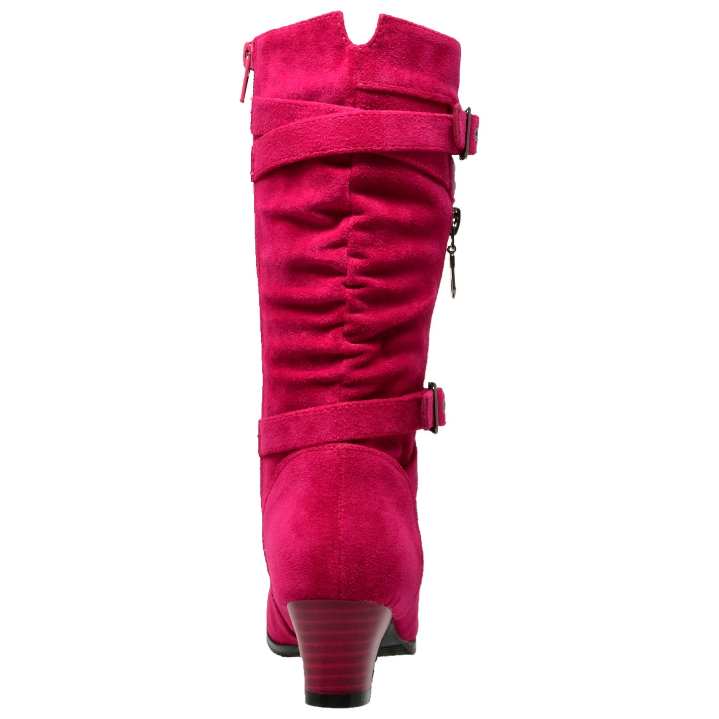 Toddler & Youth Zipper Trim Heeled Mid Calf Boot