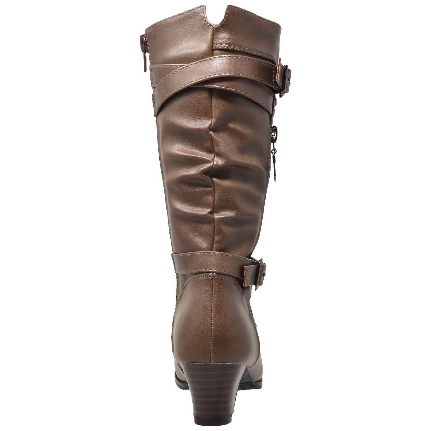 Toddler & Youth Zipper Trim Heeled Mid Calf Boot