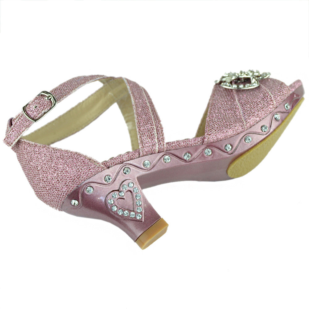Toddler & Youth Glitter Low Heel Sandal