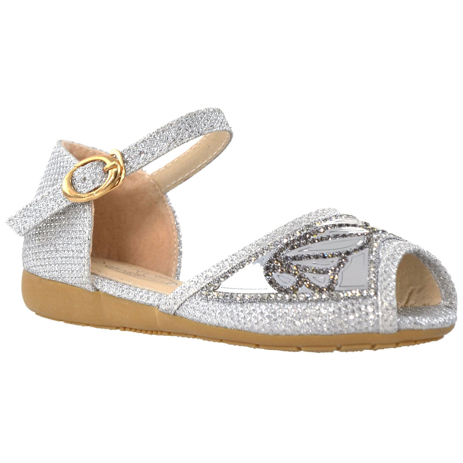 silver dress sandals flat Women's Jackie Flat Sandals in Silver Size 10