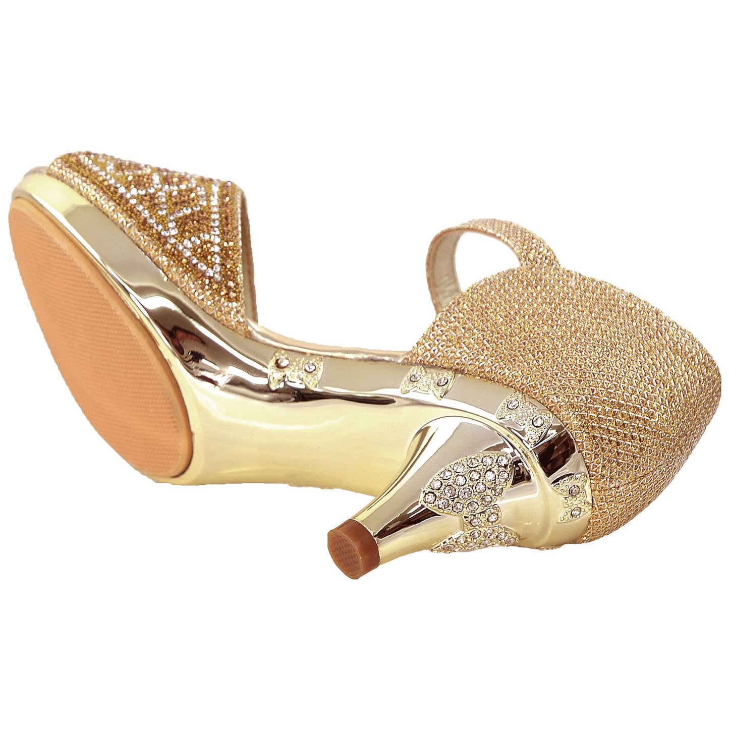 Toddler & Youth Low Heel Glitter Sandal