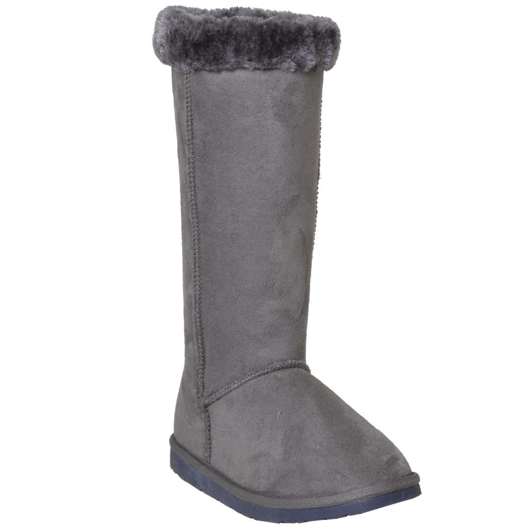 Womens gray mid calf 2025 boots