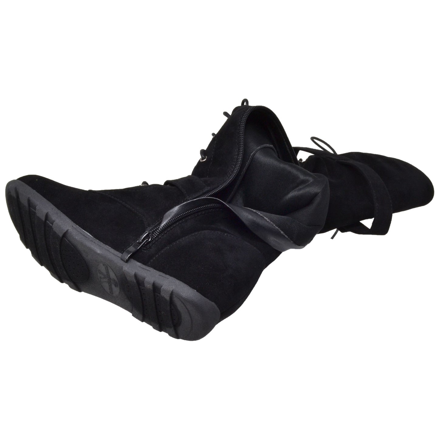 Generation Y Women's Lace Up Combat Knee High Boots