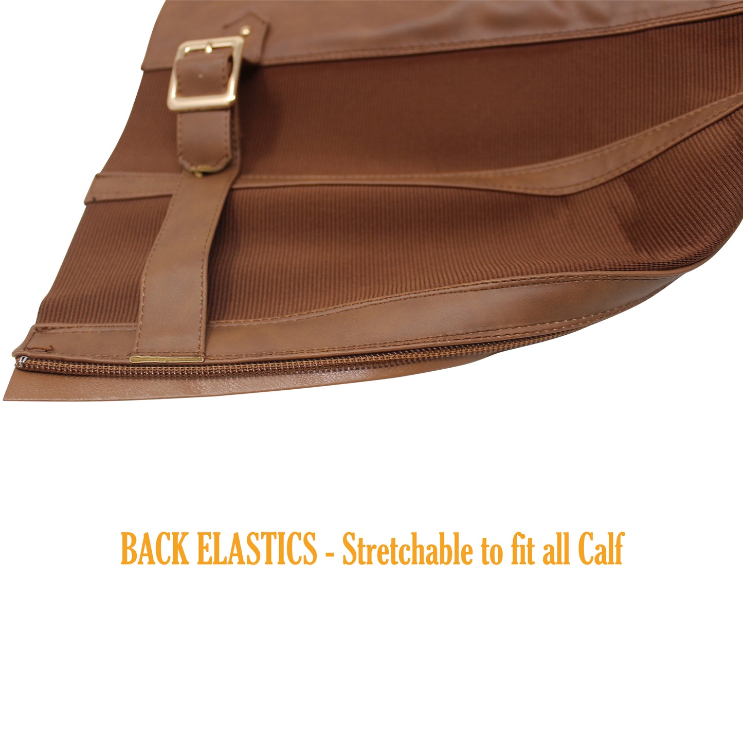 Women's Knee High Boots Combat Two Buckle Straps Elastics Back