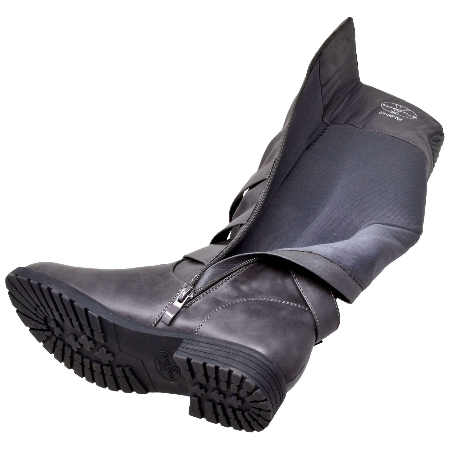 Strappy Knee High Slouch Boot