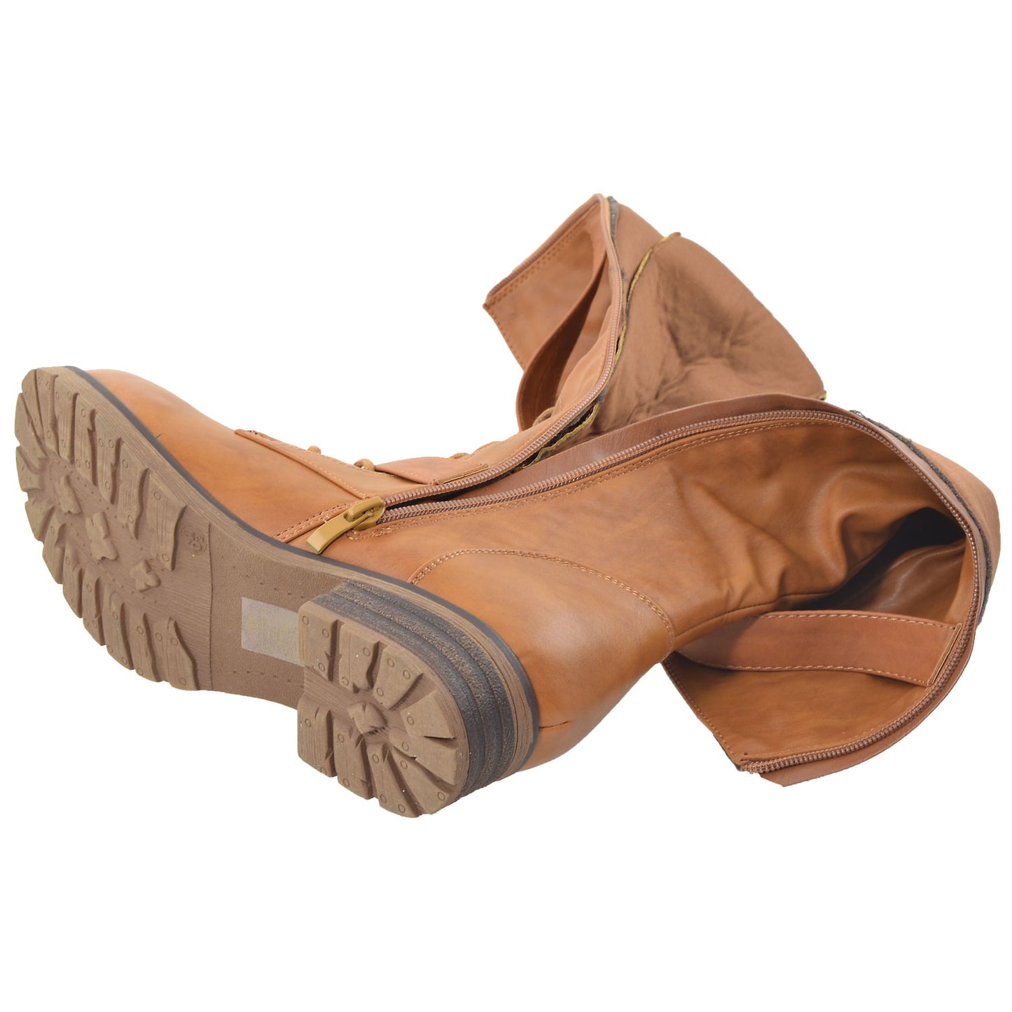 Lace Up Knee High Western Boot