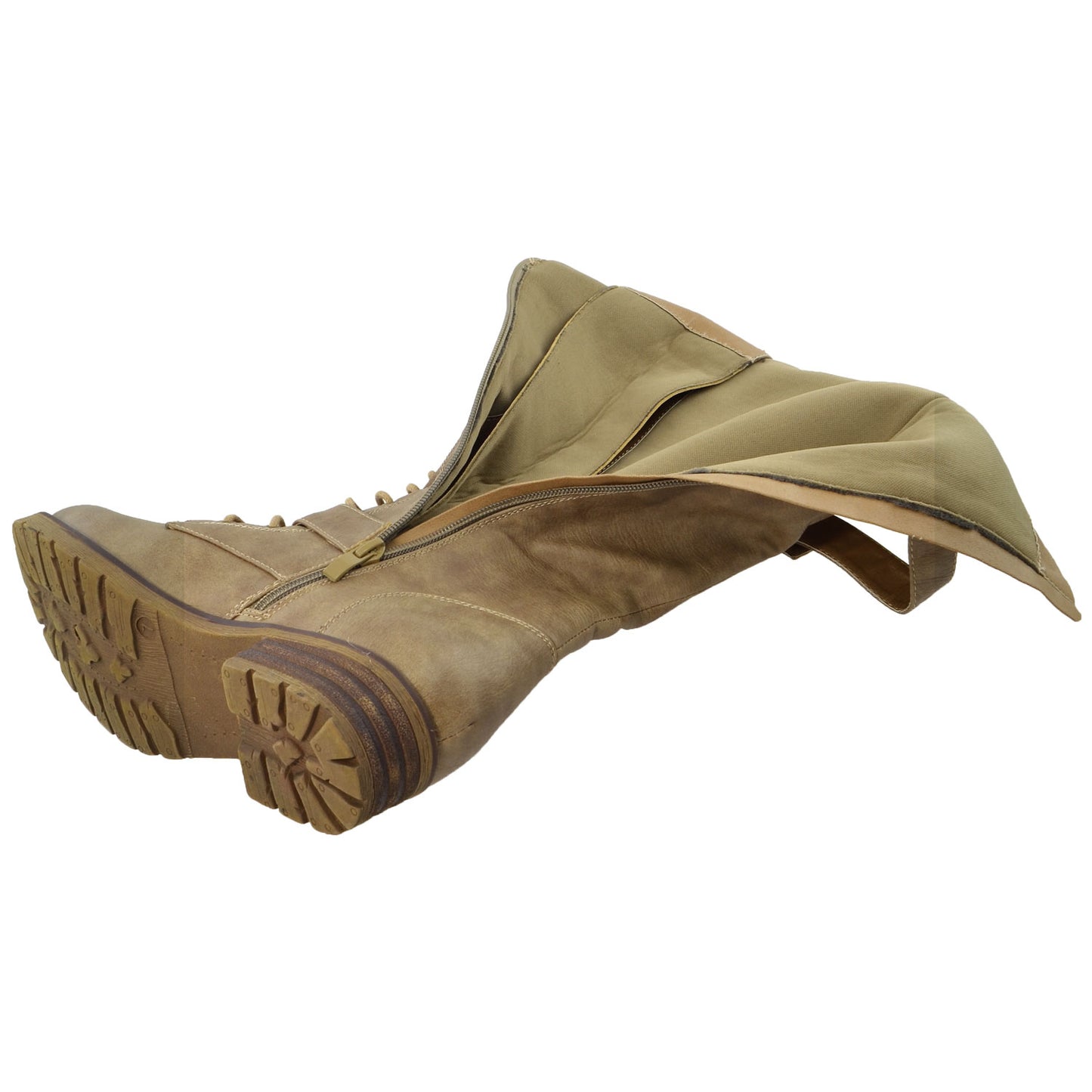 Lace Up Knee High Western Boot