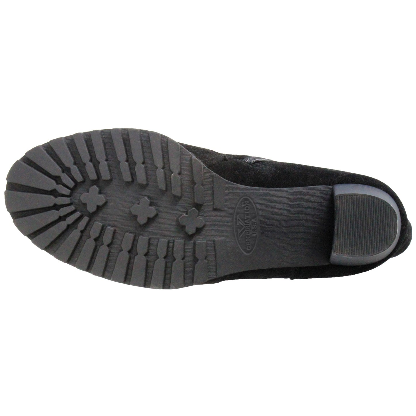 Block Heel Slouch Mid Calf Suede Boot