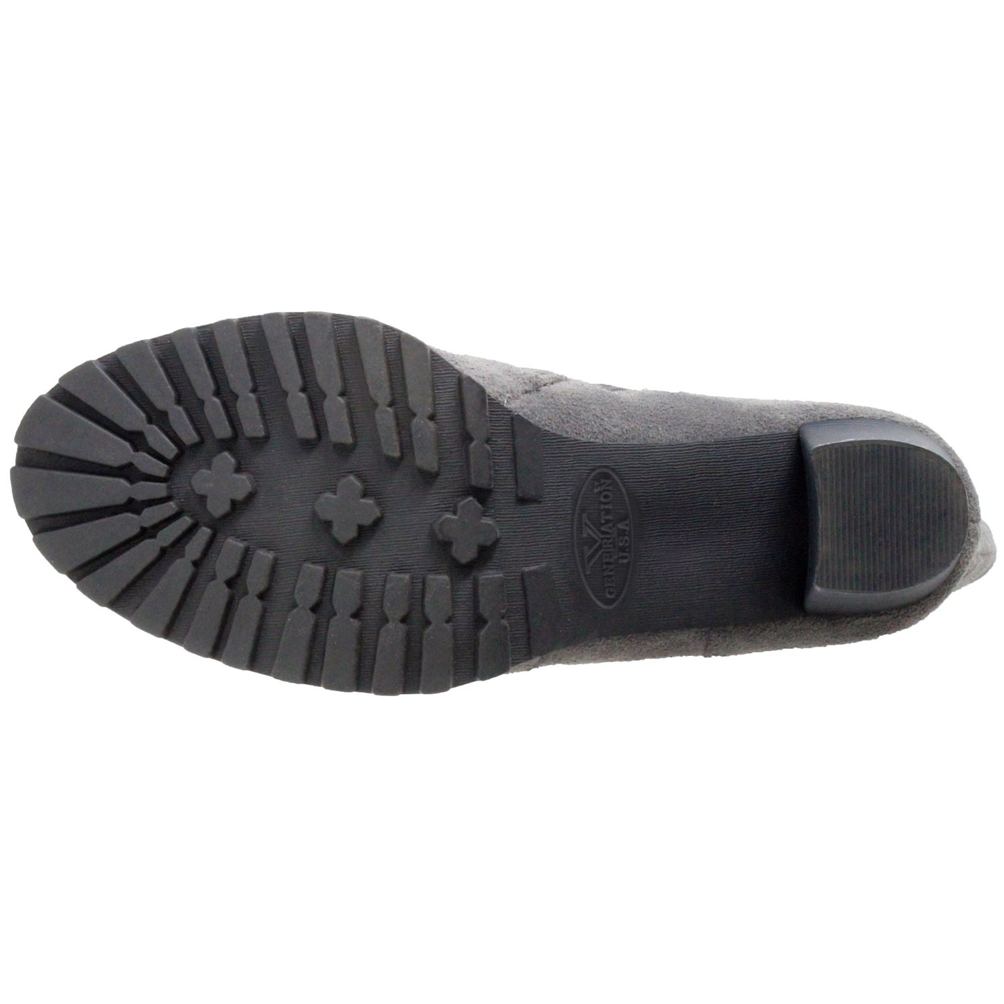 Block Heel Slouch Mid Calf Suede Boot