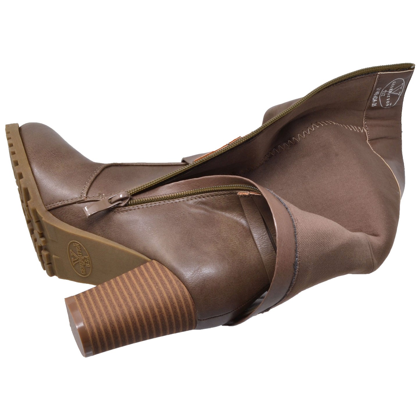 Block Heel Slouch Mid Calf Boot