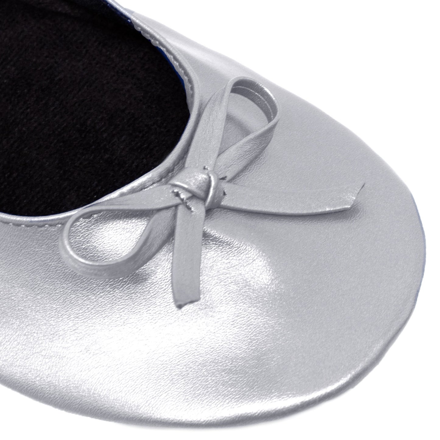 Foldable Ballet Flats Women's Travel Portable Comfortable Shoes Silver SOBEYO