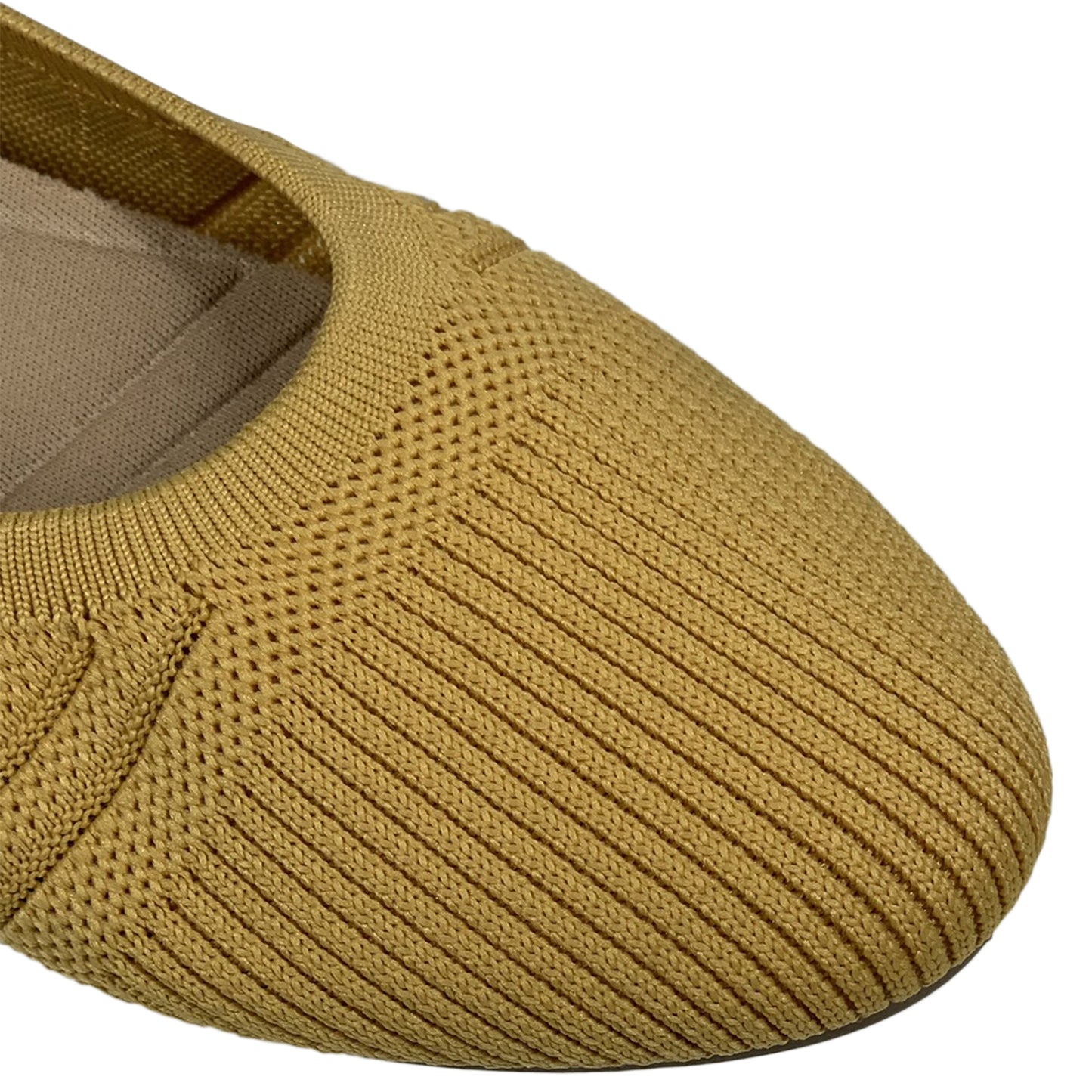 SOBEYO Sweater Round Toe Ballet Flats Soft Foldable Sole Yellow