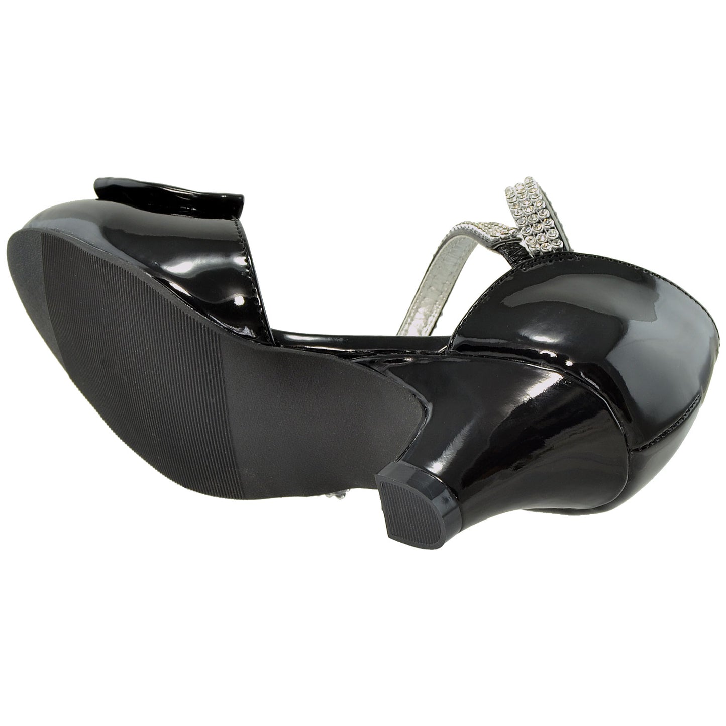 Toddler & Youth Rhinestone Bow Pump