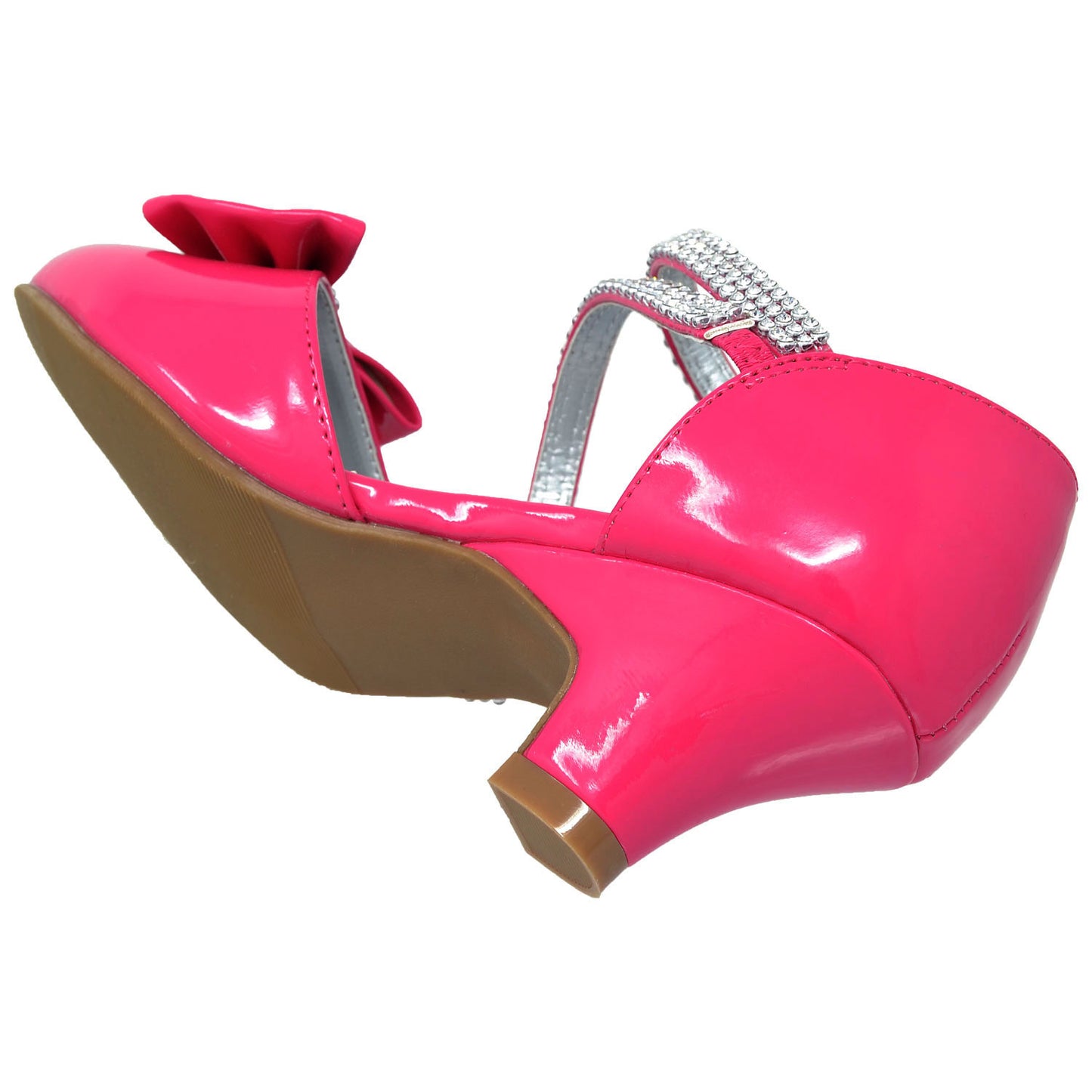 Toddler & Youth Rhinestone Bow Pump