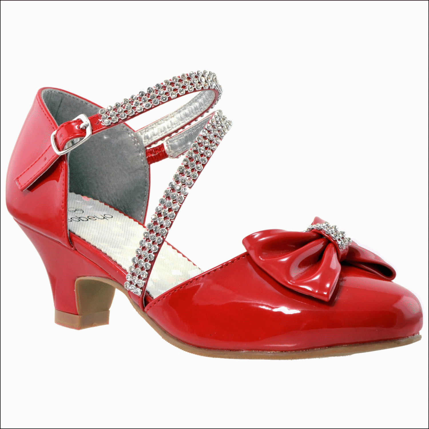 Girls red dress sales shoe