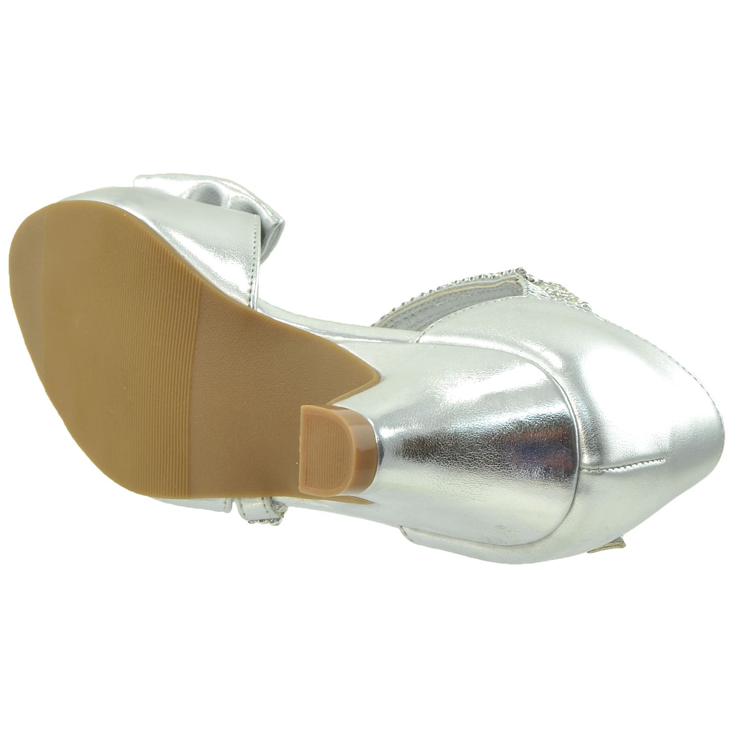 Toddler & Youth Rhinestone Bow Pump