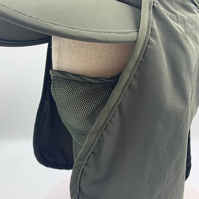 SOBEYO Outdoor Snap Hats Boonie Brim Ear Neck Cover Sun Cap