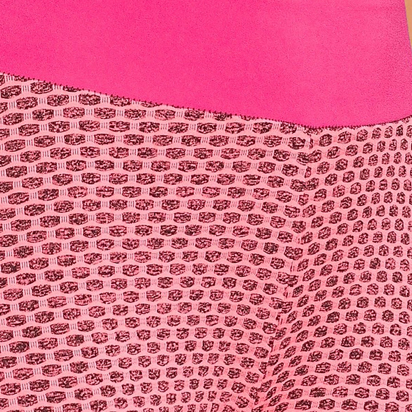 SOBEYO Legging Solid High Waisted Bubble Stretchable Fabric Fuchsia