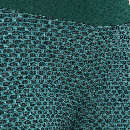SOBEYO Legging Solid High Waisted Bubble Stretchable FabricTeal