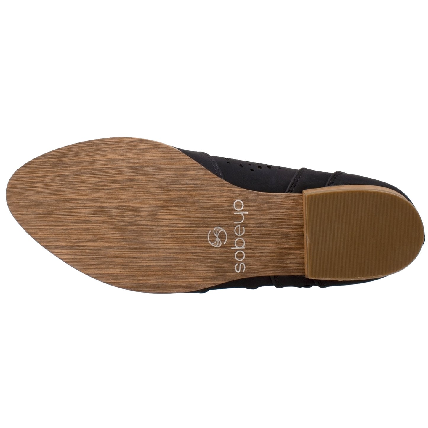 SOBEYO Perforated Block Heel Western Bootie