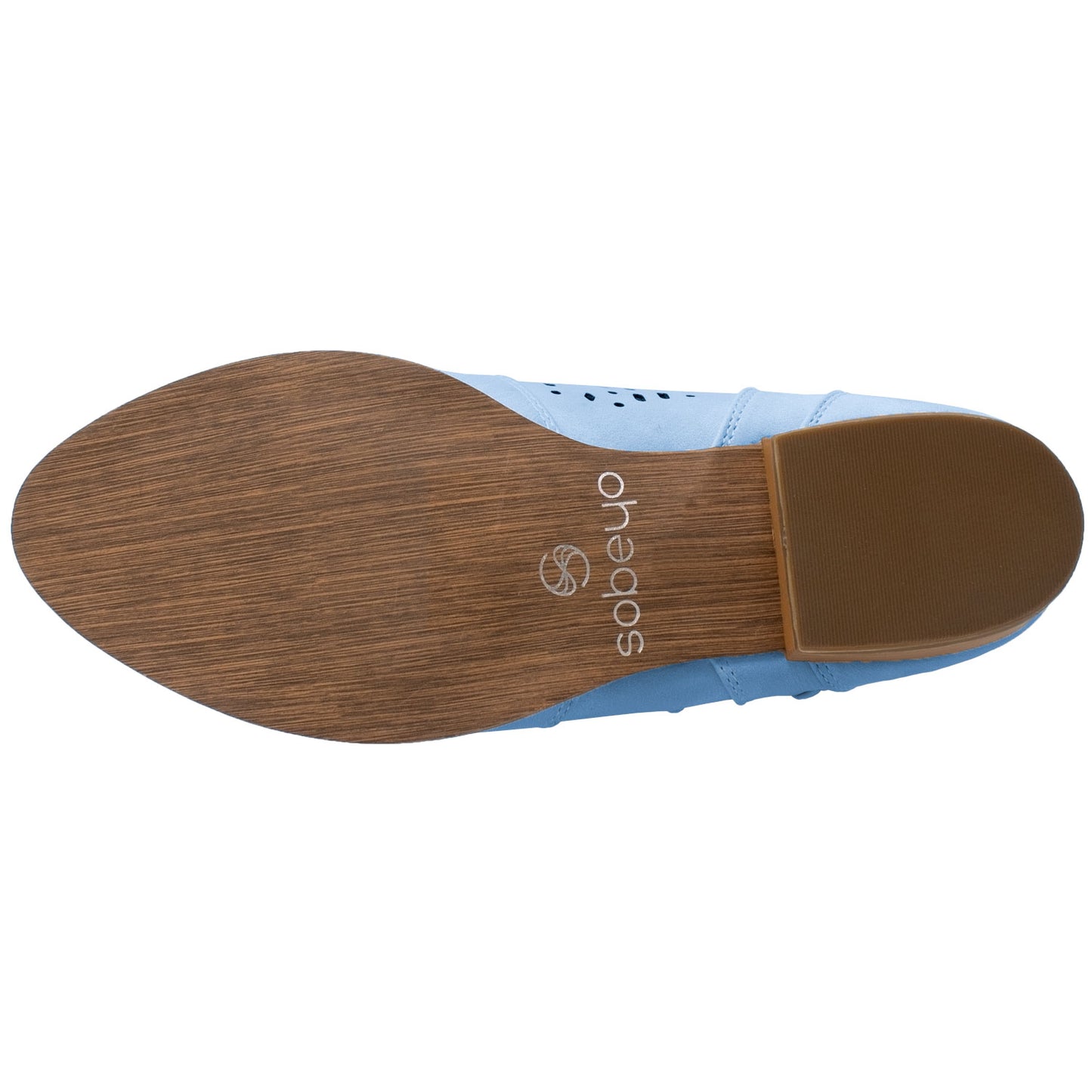 SOBEYO Perforated Block Heel Western Bootie