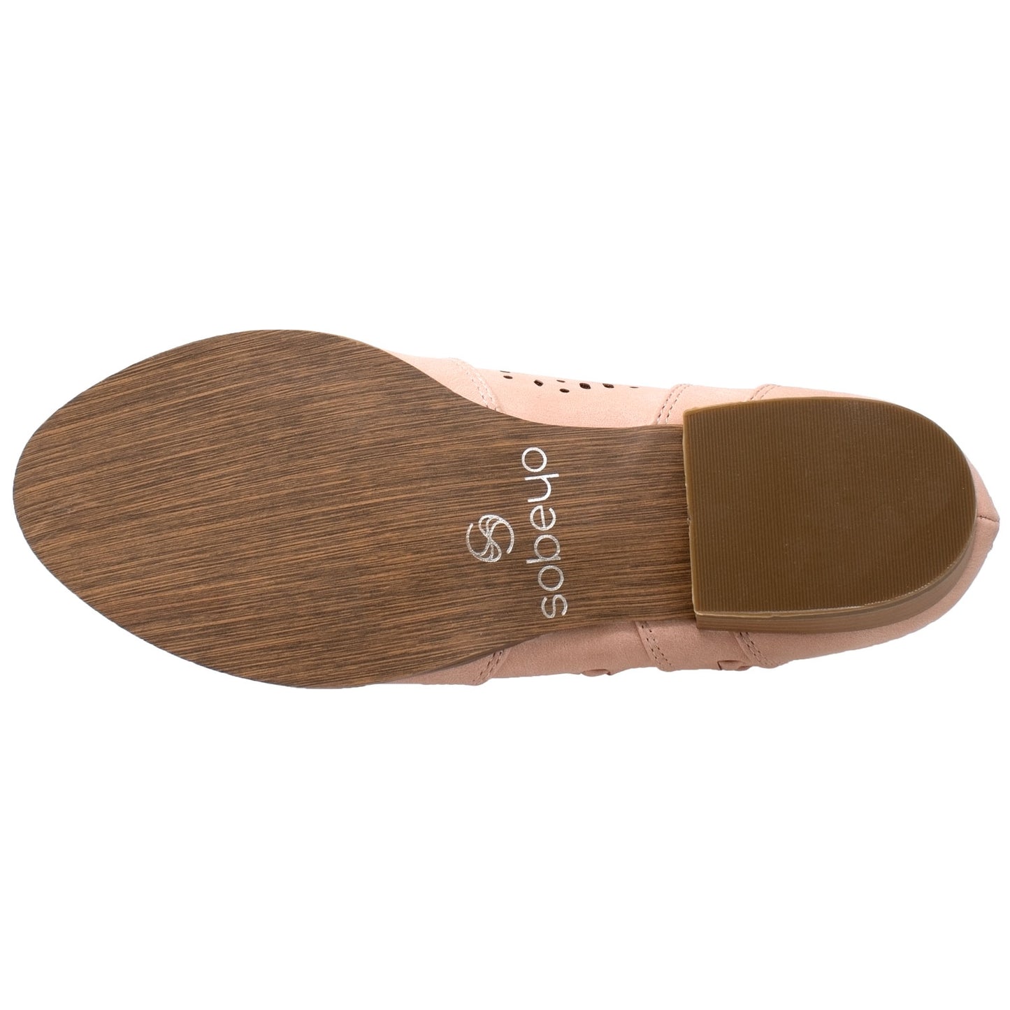 SOBEYO Perforated Block Heel Western Bootie