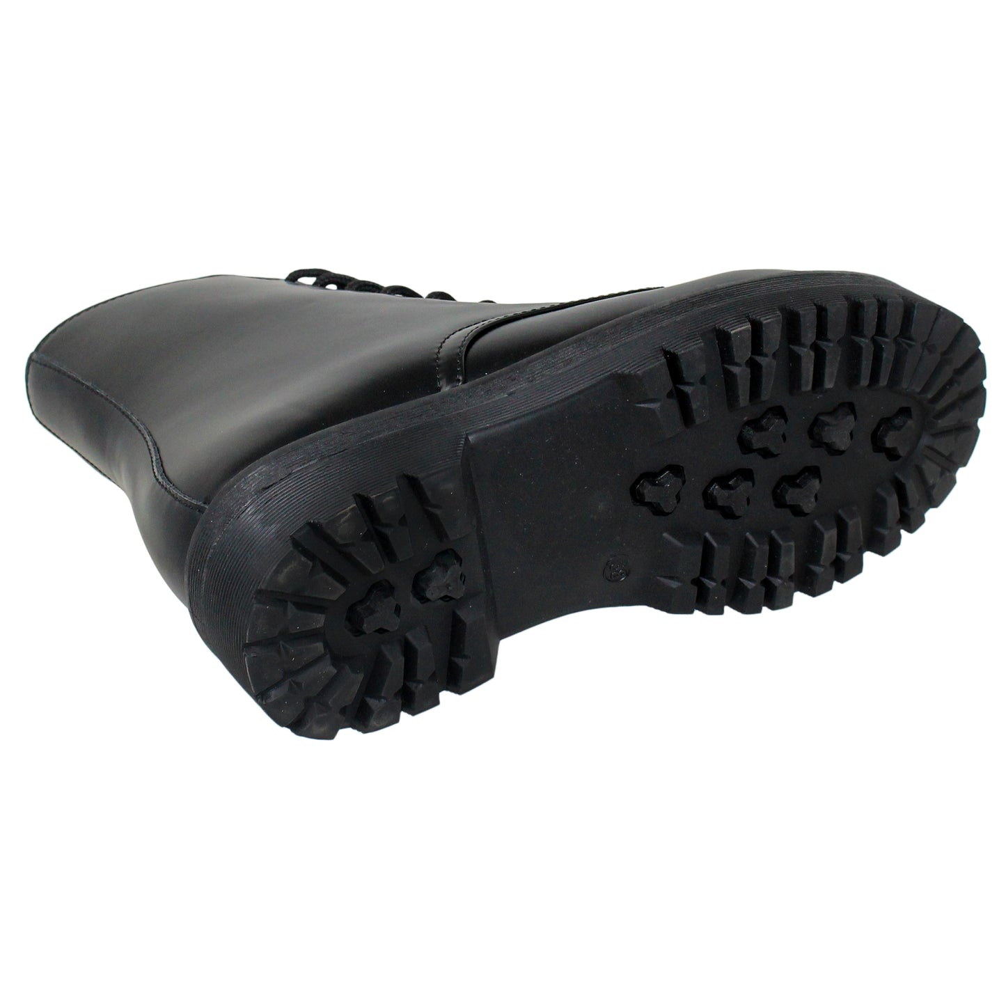 Women's Ankle Boots Chunky Platform Lace-up Booties Black PU