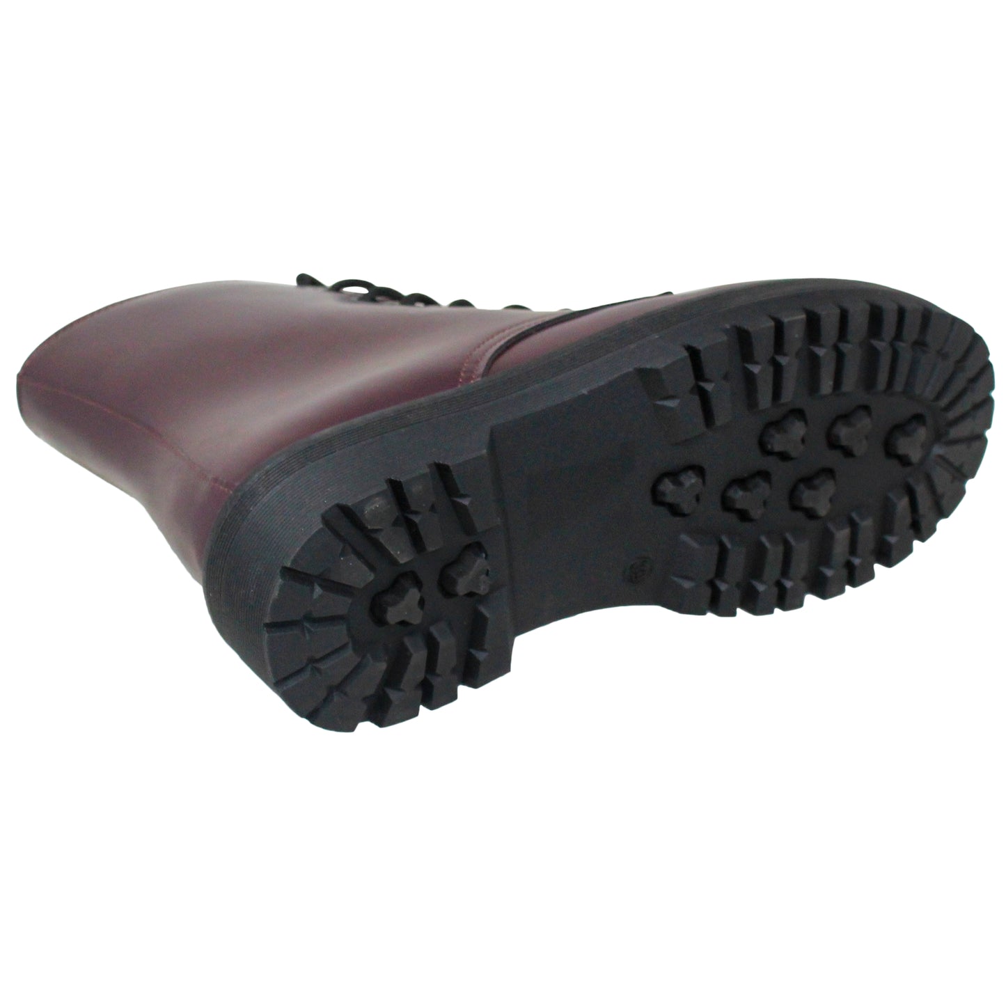 Women's Ankle Boots Chunky Platform Lace-up Booties Burgundy