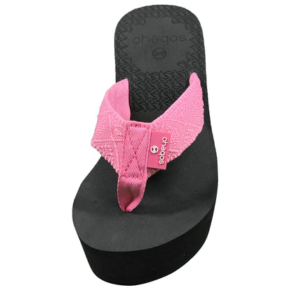 SOBEYO Women's Thong Platform Flip Flop EVA Soft Light-Weight Sandals