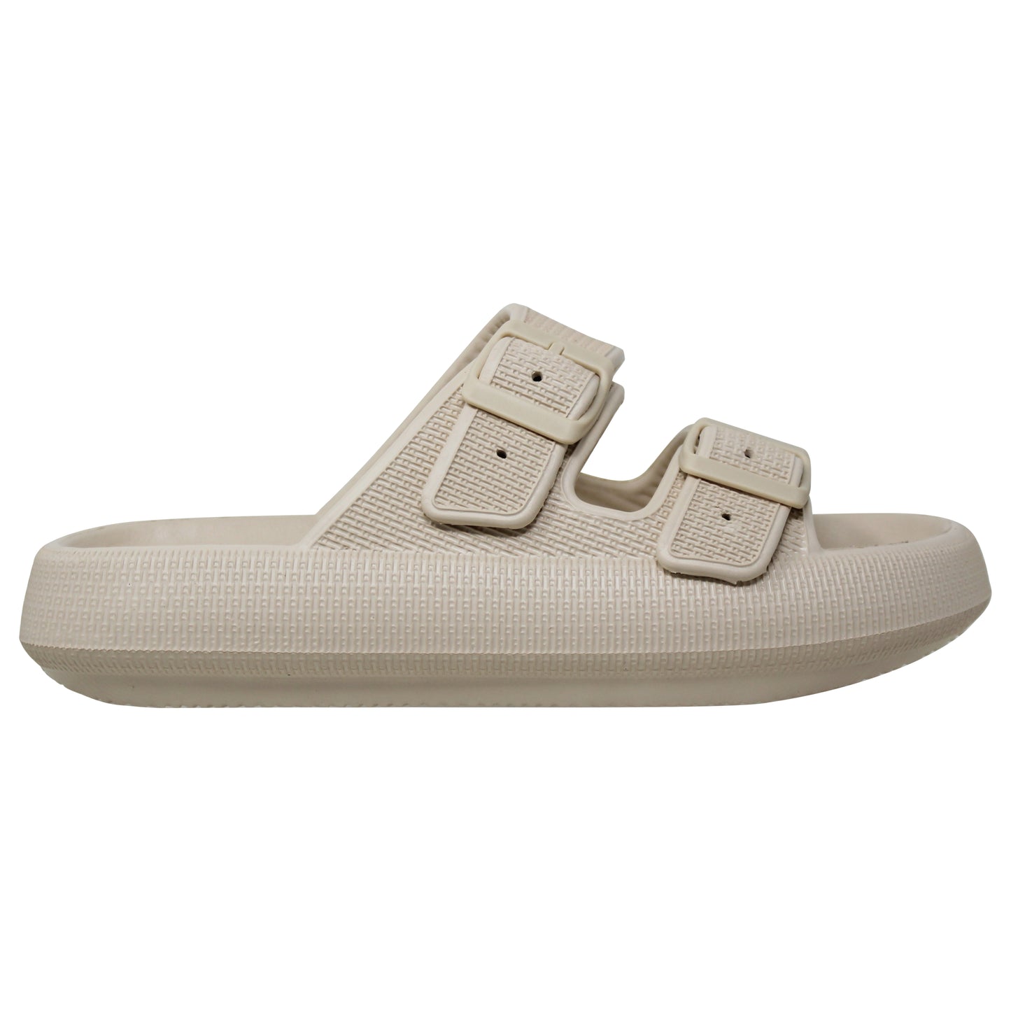 Lightweight EVA Platform Sandals Double Straps Camel