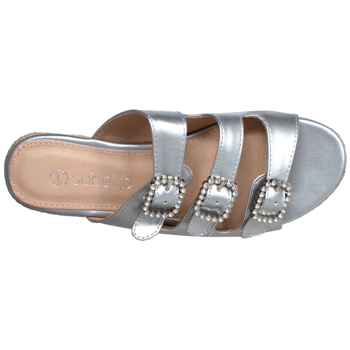 Rhinestone Platform Espadrille Wedge Sandal