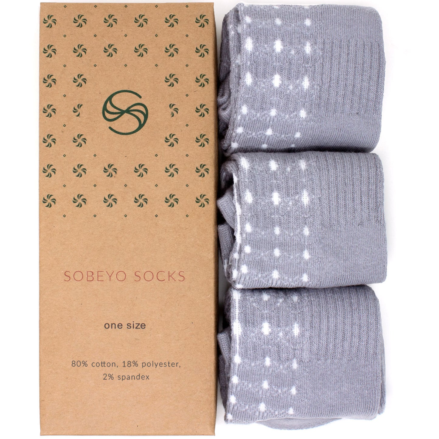Fan Pattern No Show Performance Sock - 3 Pack