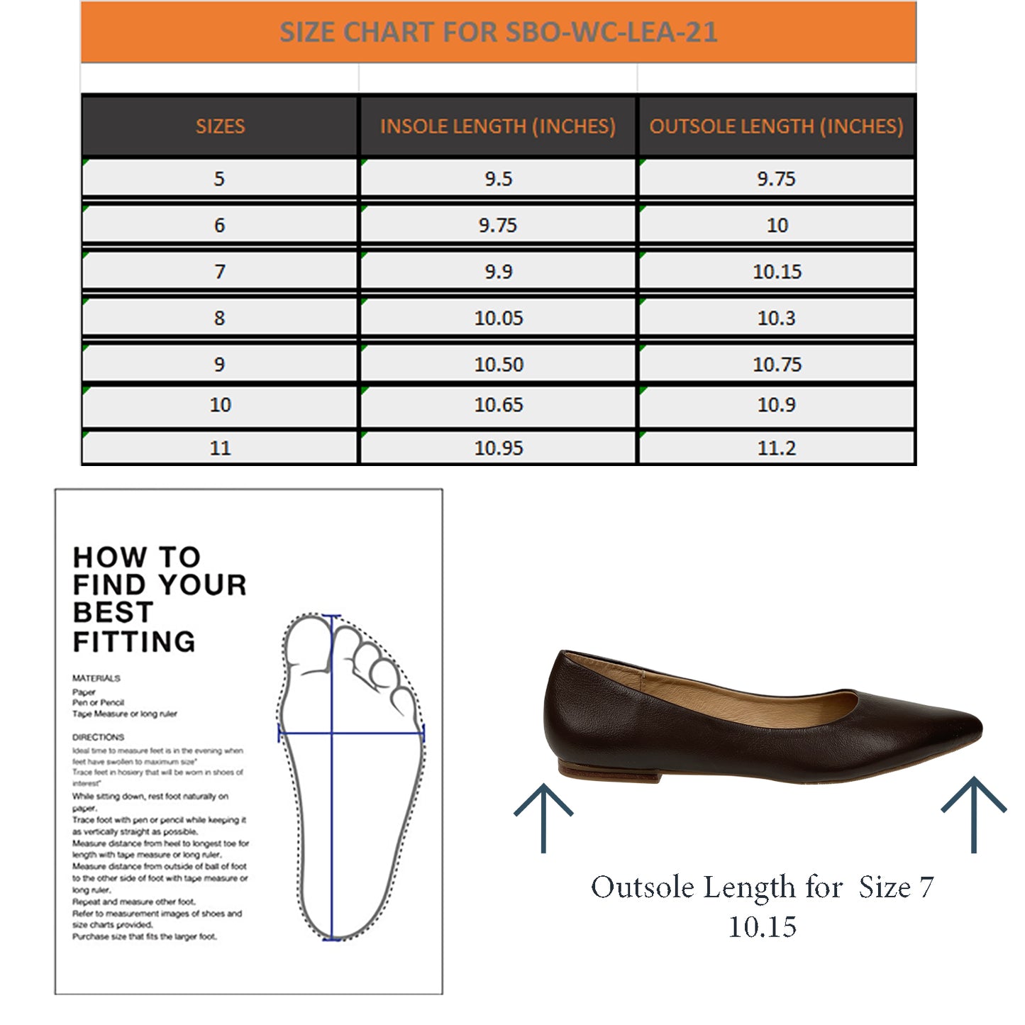 Beige Leather Pointed Toe Flat Memory Foam Cushion