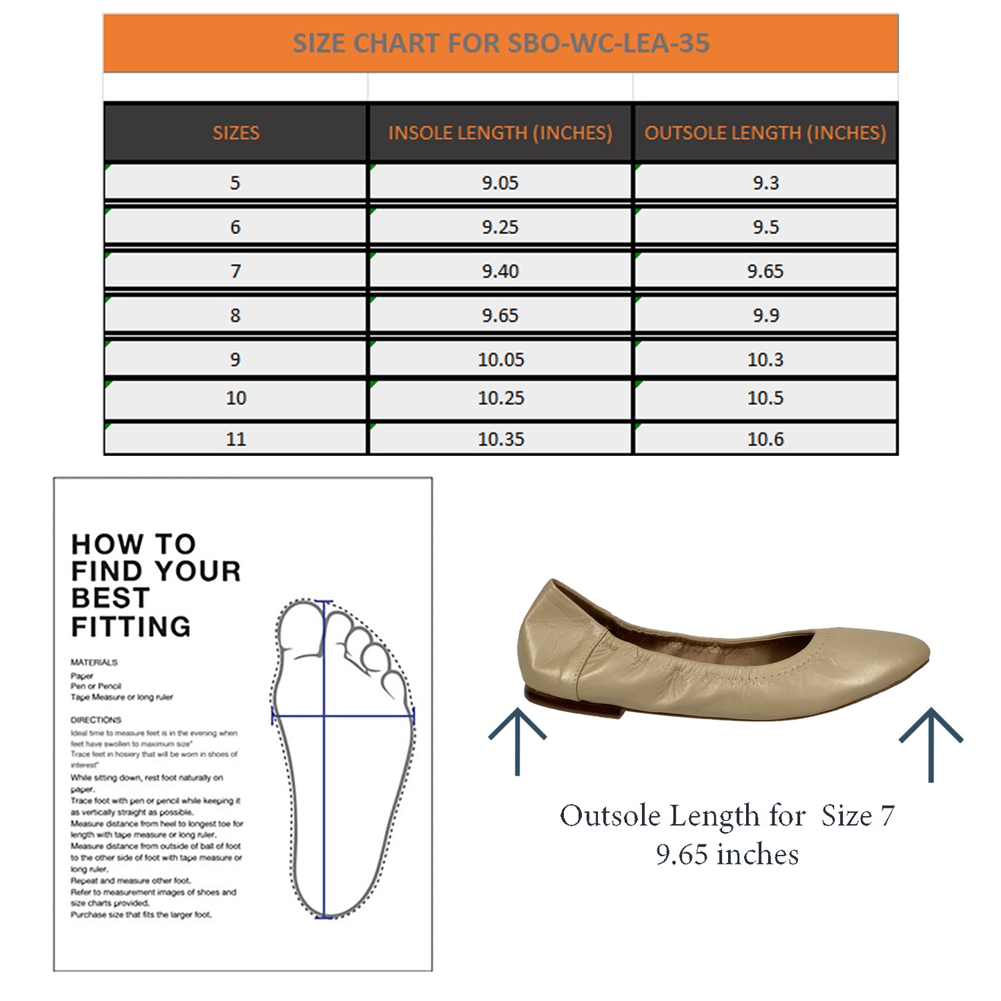 Beige Ballet Flats Round Toe Genuine Leather Elastic Side