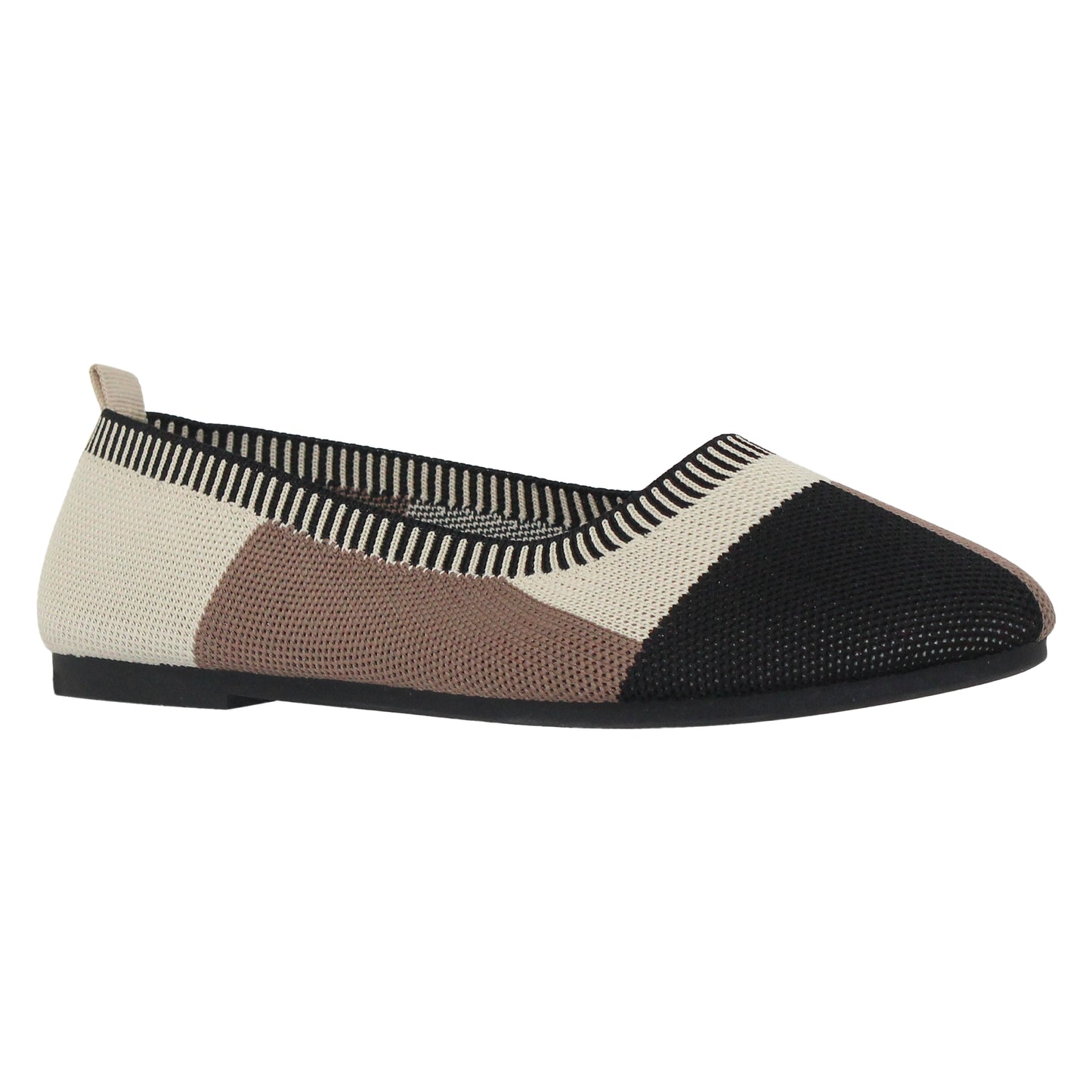 SOBEYO Ballet Flats Sweater Soft Rubber Sole Slip-On Casual Shoes