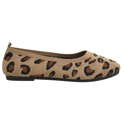 SOBEYO Ballet Flats Sweater Soft Rubber Sole Slip-On Casual Shoes