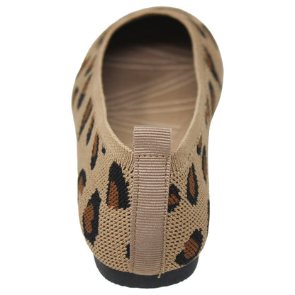 SOBEYO Ballet Flats Sweater Soft Rubber Sole Slip-On Casual Shoes