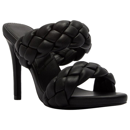 Women's Platform High Heel Sandals Strappy Double Bands Black