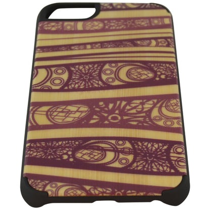 Wooden Case iPhone 6 Hard Bumper Pattern Protective Purple