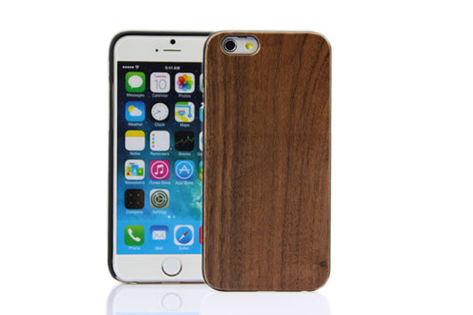 Wooden Case iPhone 6 Hard Cover Cell Phone Protector Walnut Br Brown