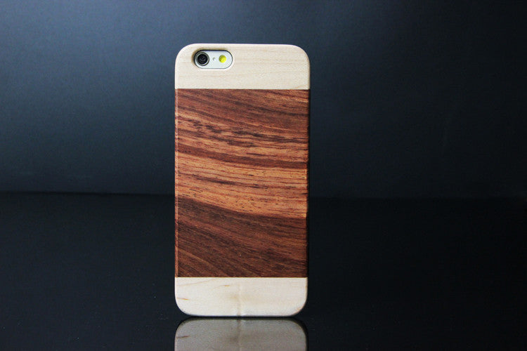 Wooden Case iPhone 6 Hard Cover Patent Mix Wood Red