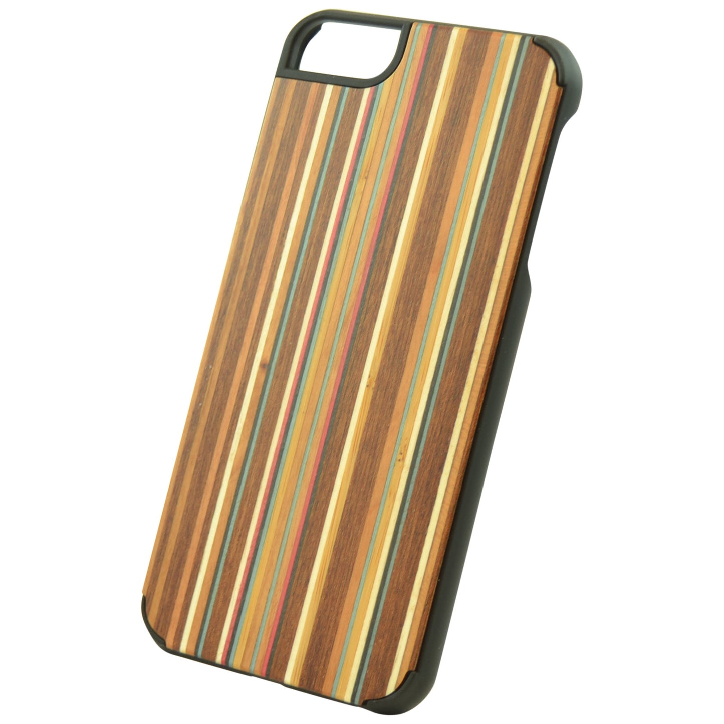 Wooden Case iPhone 6 Plus Striped Bamboo Protective Bumper Cover Mix