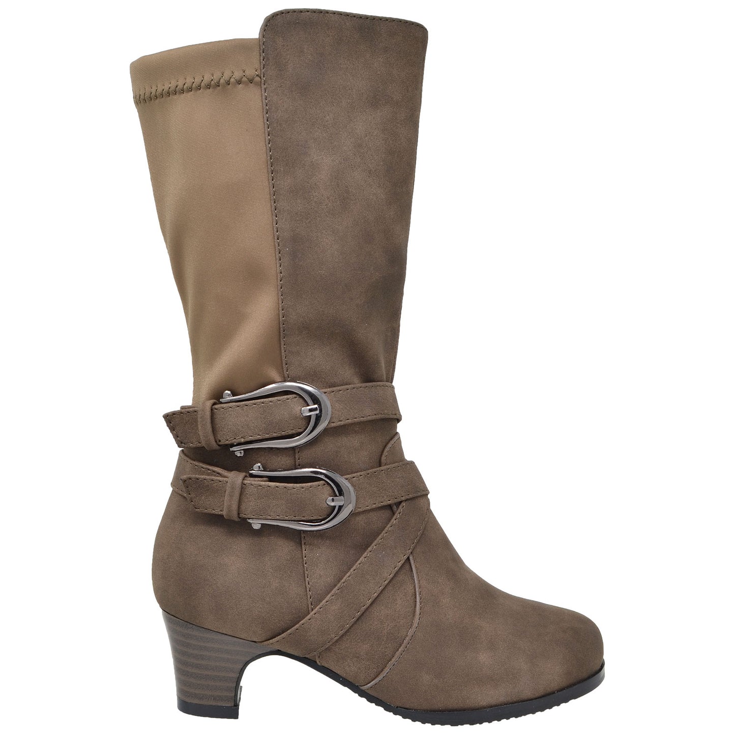 Toddler & Youth Strappy Heeled Mid Calf Boot