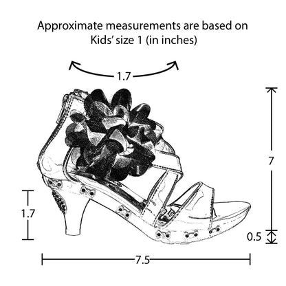 Generation Y Girls Rhinestone Flower Clear Heel Sandals