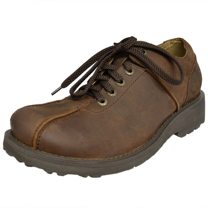 Mens Lace Up Casual Shoes Brown
